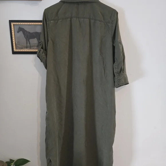 Ralph Lauren Olive Green Shirt Dress - Rsvp Roycenjen - Picture 6 of 10